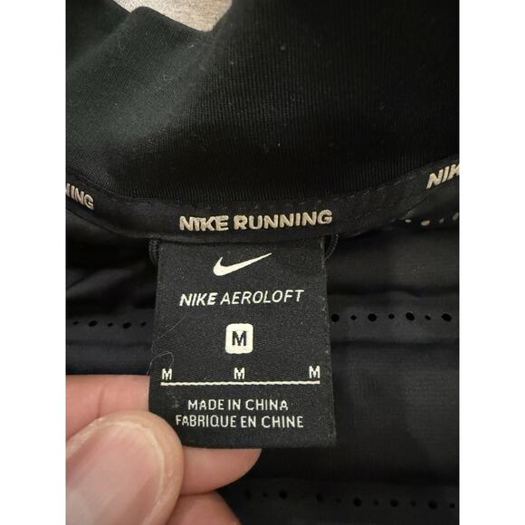 Nike Womens Black Aeroloft Down Fill Running Jacket Size M MEDIUM 856634-010 - Picture 5 of 13